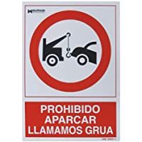 Wolfpack 15050560 Cartel Prohibido Aparcar Llamamos Grúa- 30 x 21 cm